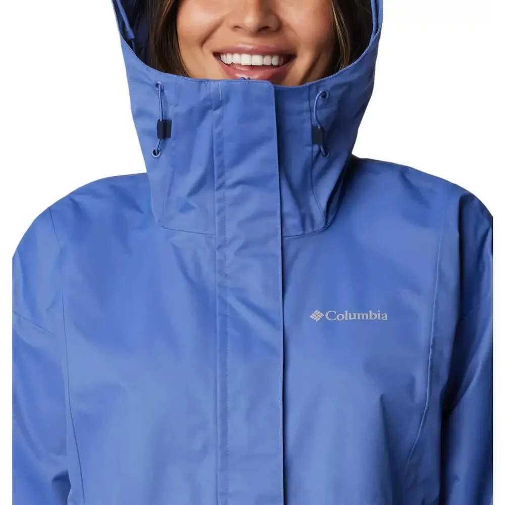 NWT Columbia Women's Hikebound Short Rain Jacket Purple Size Small Omni Tech - Picture 2 of 9